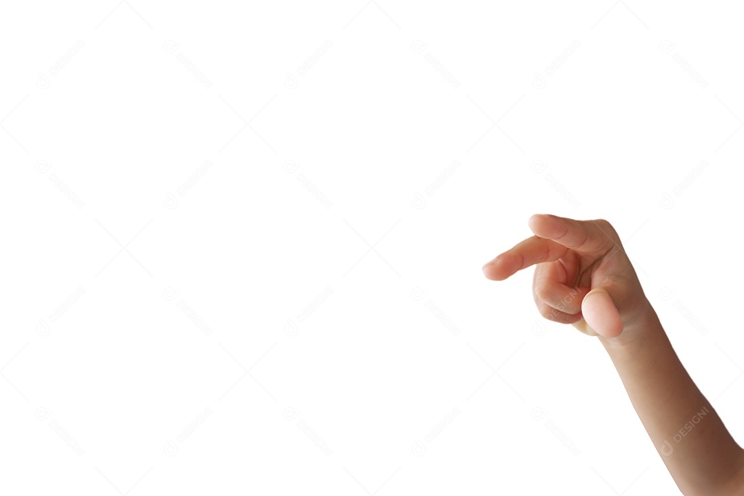 Mão de menino asiático com gesto