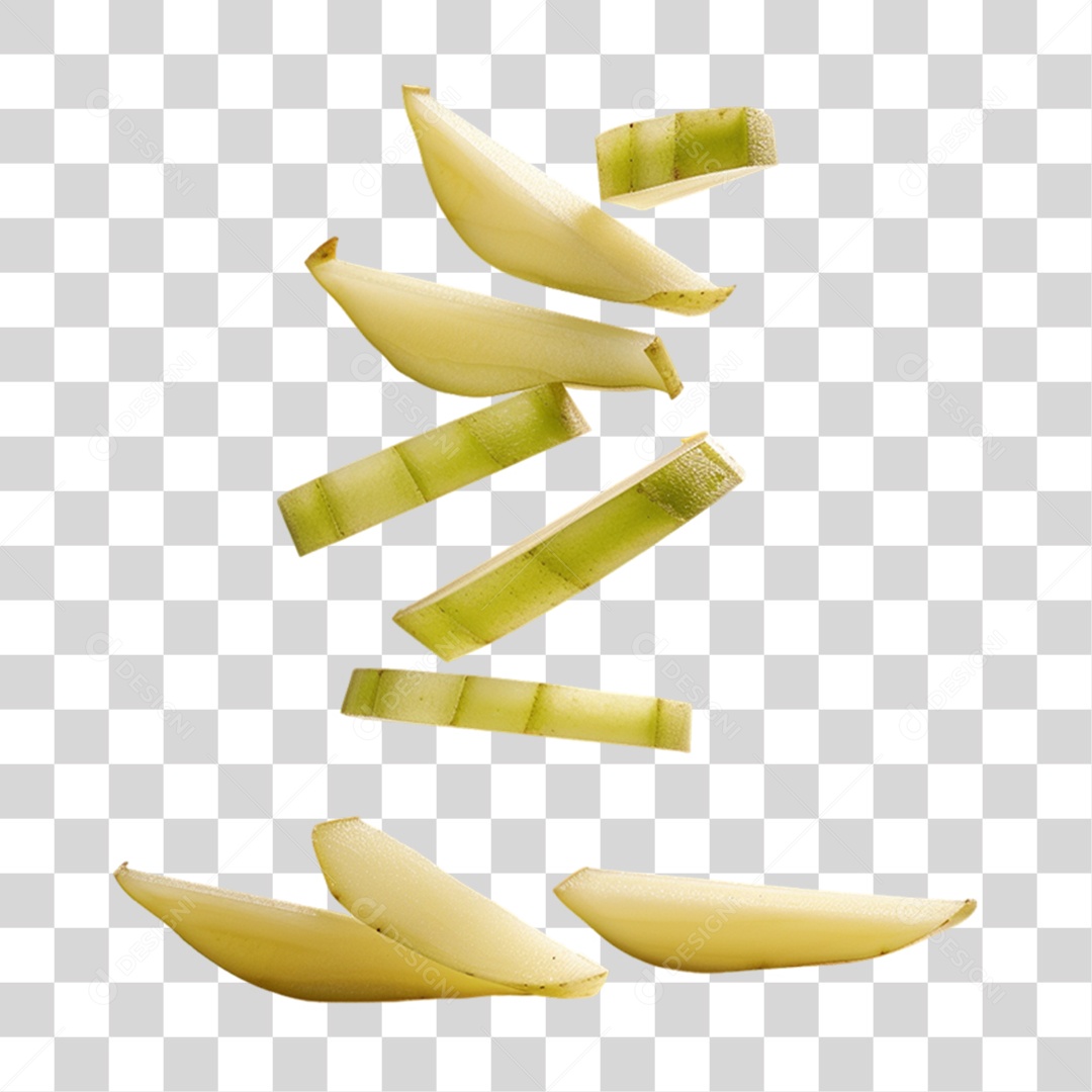 Fatias Pedaços de Chuchu PNG Transparente