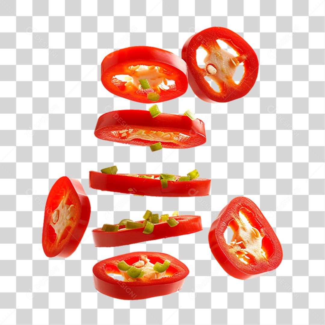 Fatias Pedaços de Tomates PNG Transparente