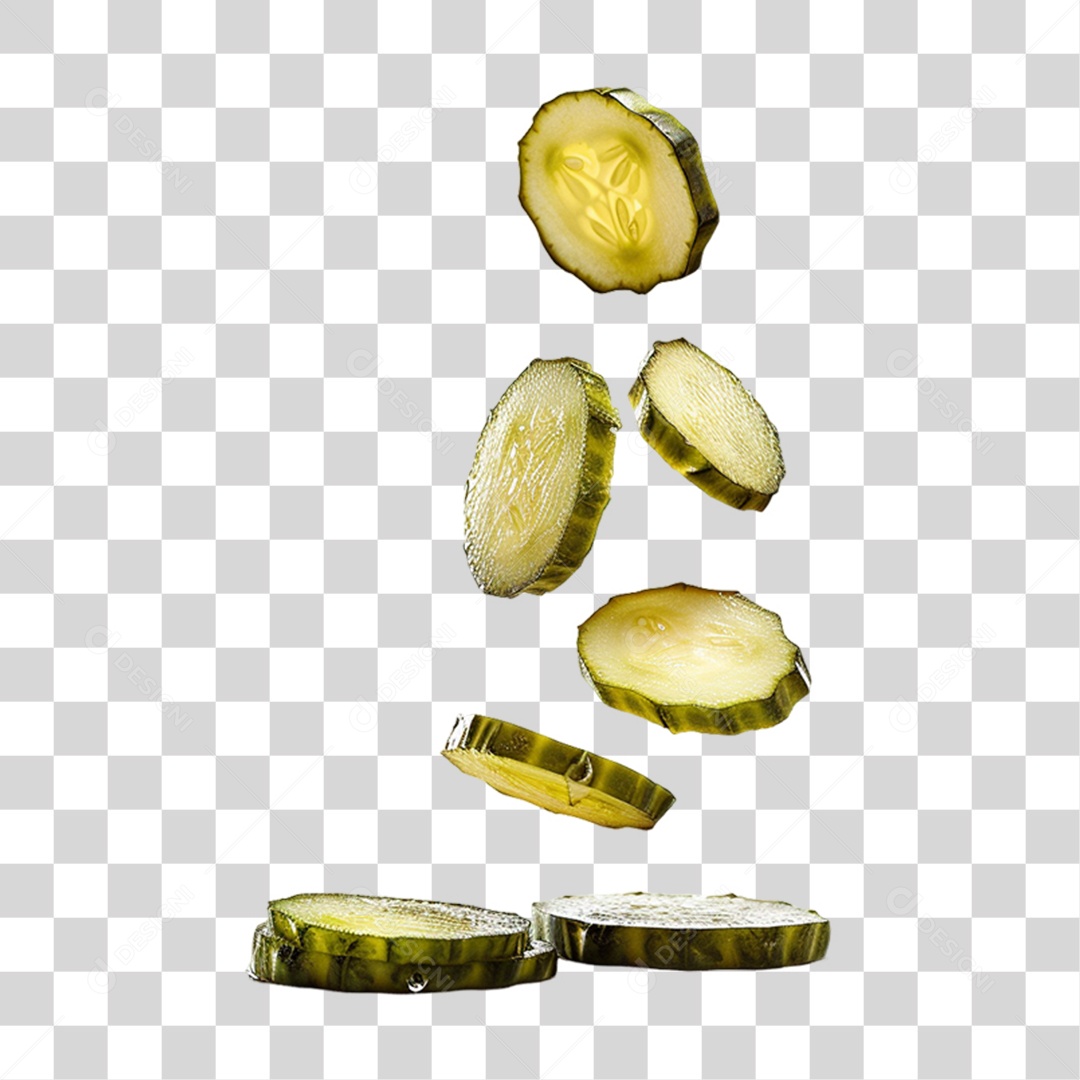 Fatias Pedaços de Picles PNG Transparente