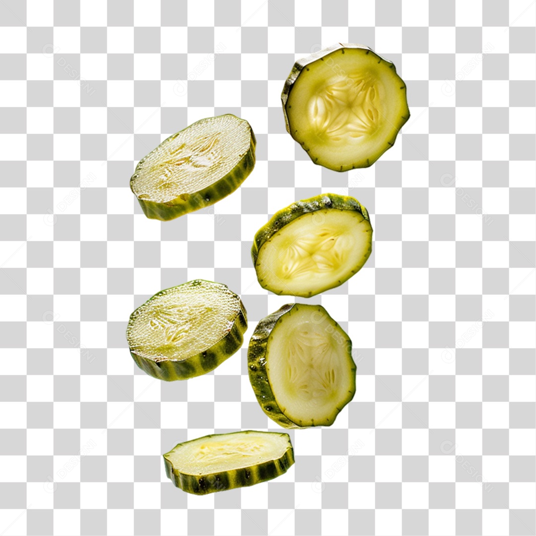 Fatias Pedaços de Picles PNG Transparente