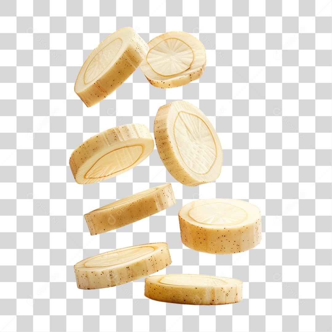 Fatias Pedaços de Palmito PNG Transparente