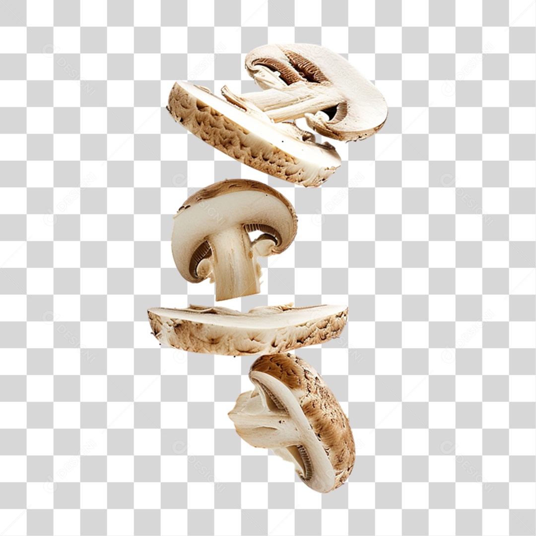 Mushroom Slices and Pieces PNG Transparent Tr