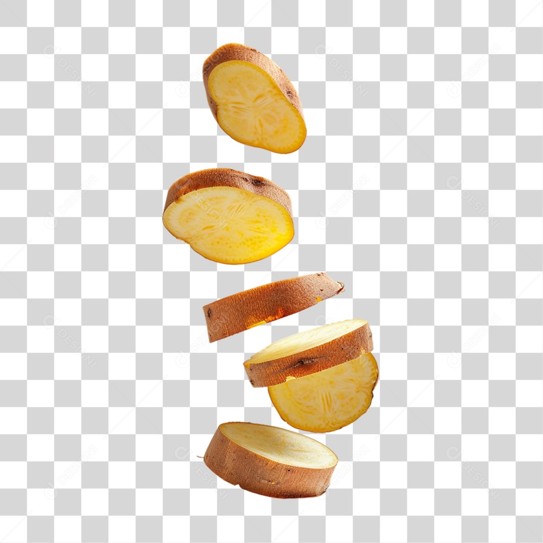 Fatias Pedaços de Batatas PNG Transparente