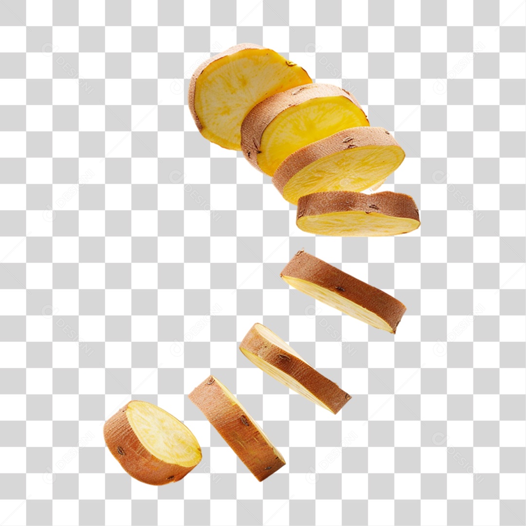 Fatias Pedaços de Batatas PNG Transparente