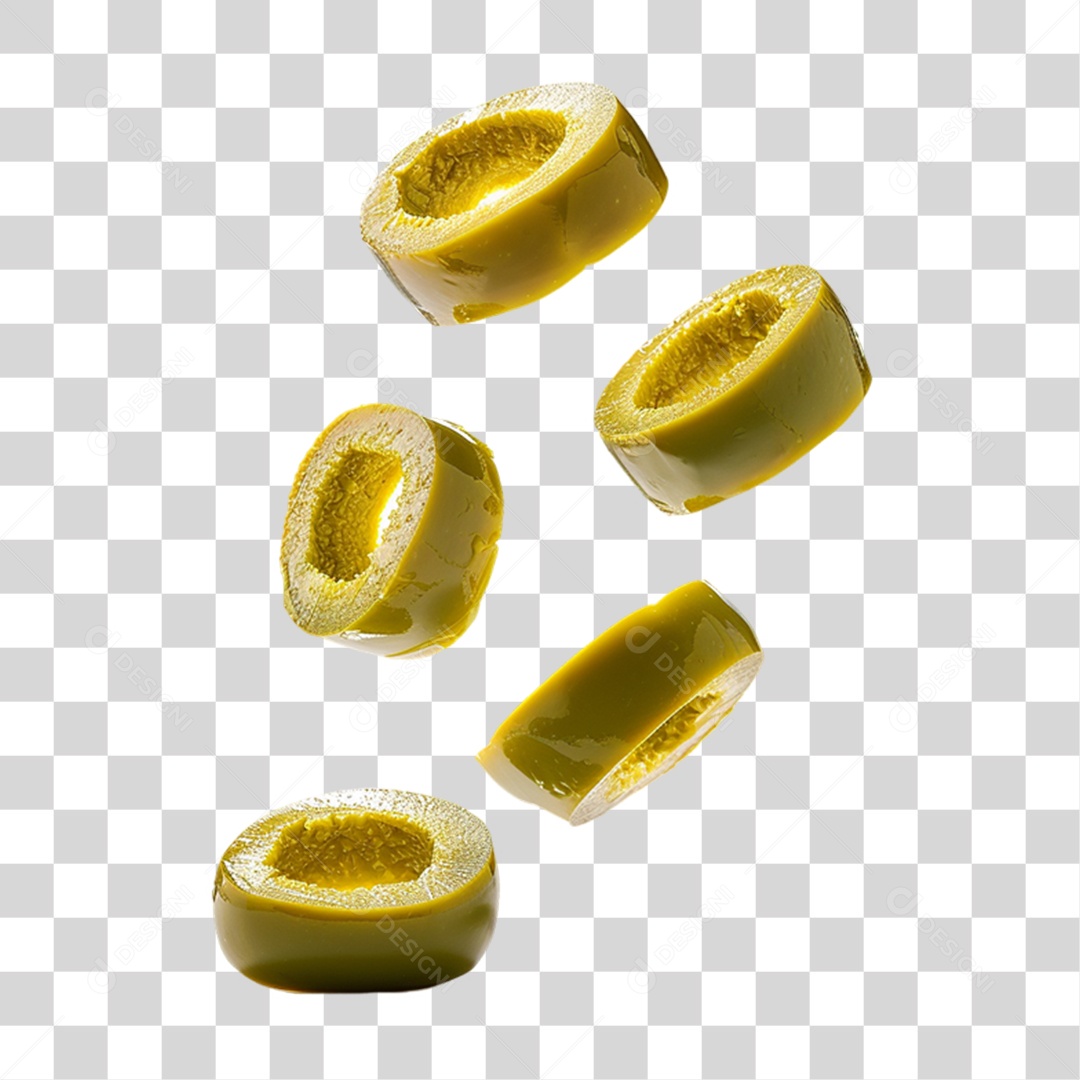 Fatias Pedaços de Azeitona PNG Transparente