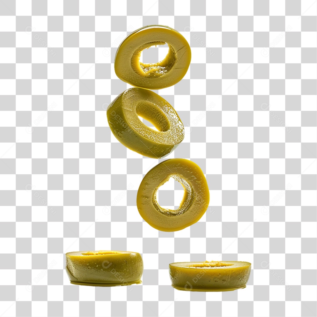 Fatias Pedaços de Azeitona PNG Transparente