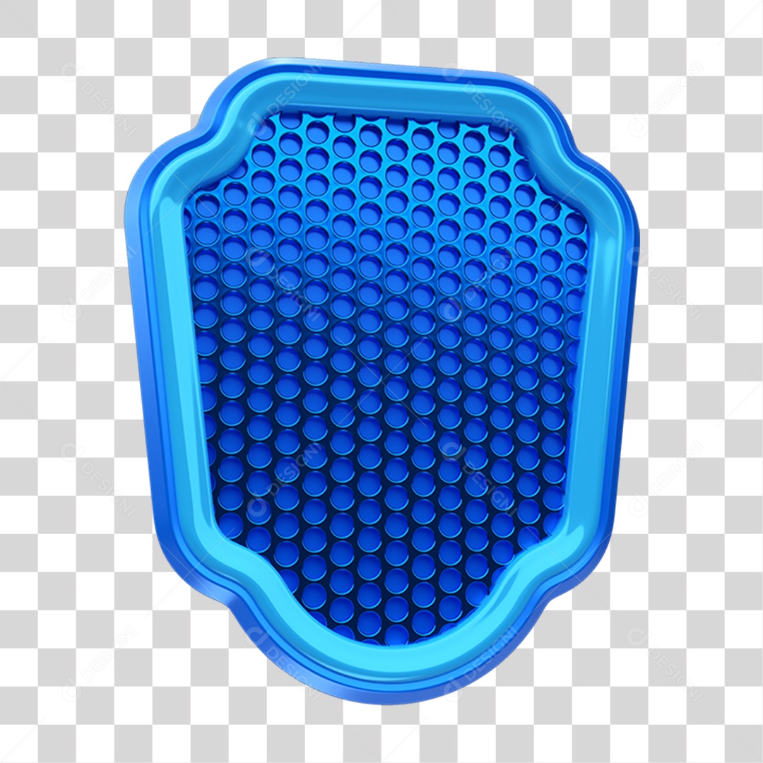 Elemento 3D Placa PNG Transparente