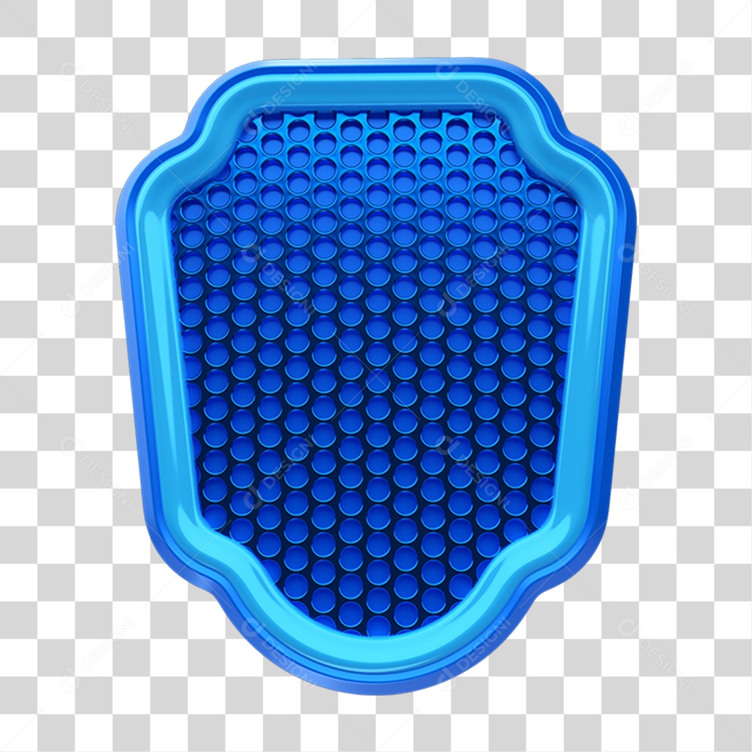 Elemento 3D Placa PNG Transparente