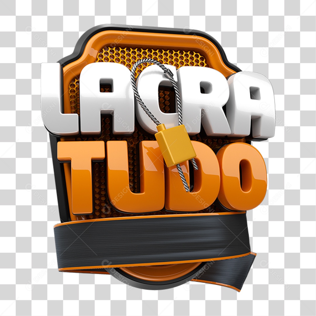 Selo 3D Lacra Tudo PNG Transparente