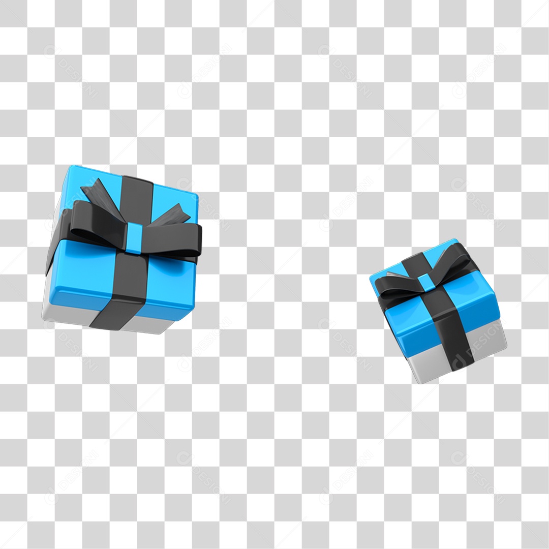 Elemento 3D Caixas de Presentes PNG Transparente