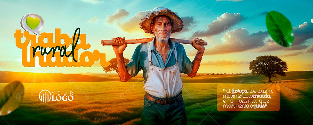 Social Media Banner Dia do Trabalhador Rural PSD Editável