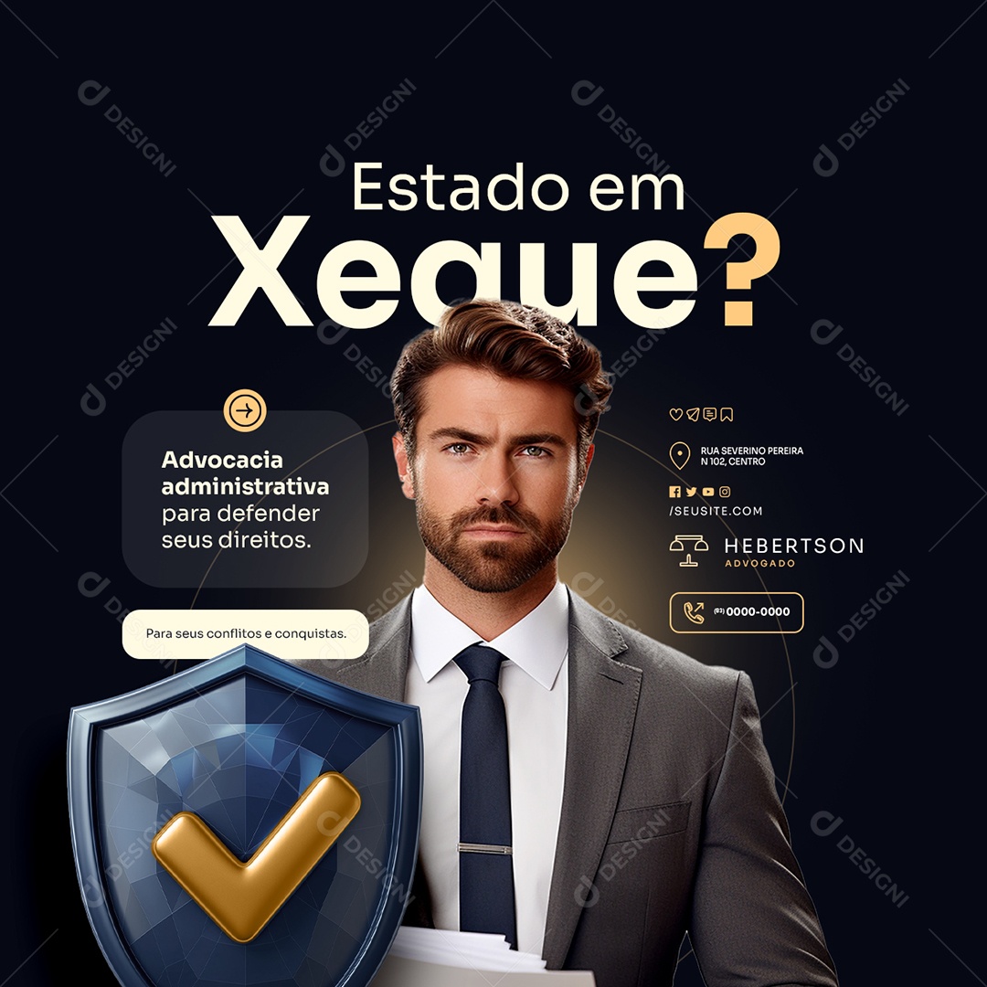 Advocacia Administrativa Social Media PSD Editável