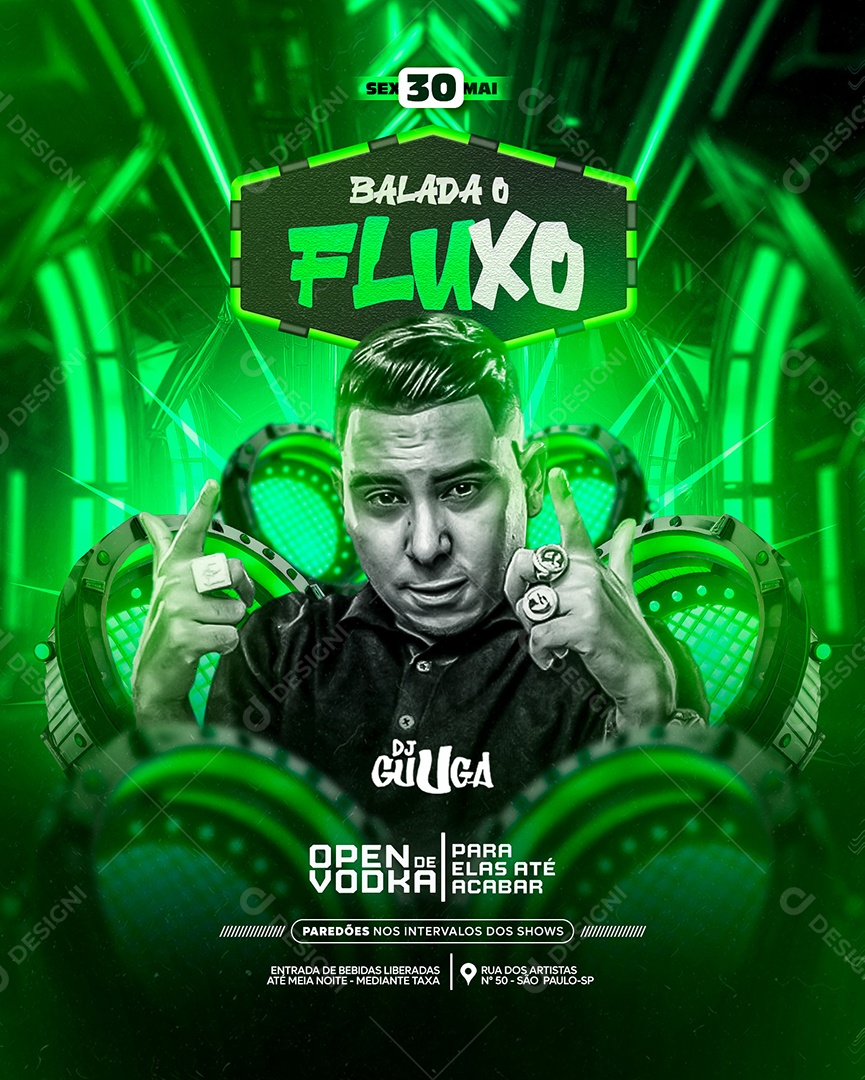 Balada Fluxo Feed Social Media PSD Editável