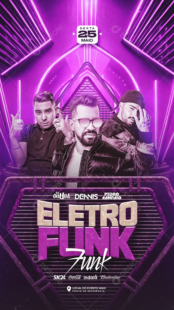Eletro Funk Story Social Media PSD Editável