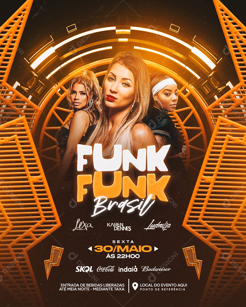 Funk Funk Brasil Feed Social Media PSD Editável