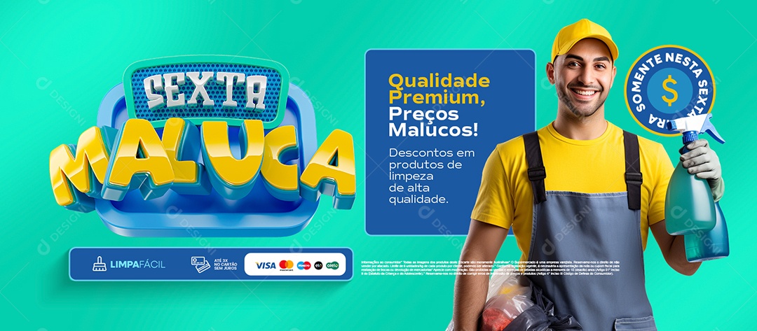 Banner Sexta Maluca Qualidade Premium Preços Malucos Social Media PSD Editável