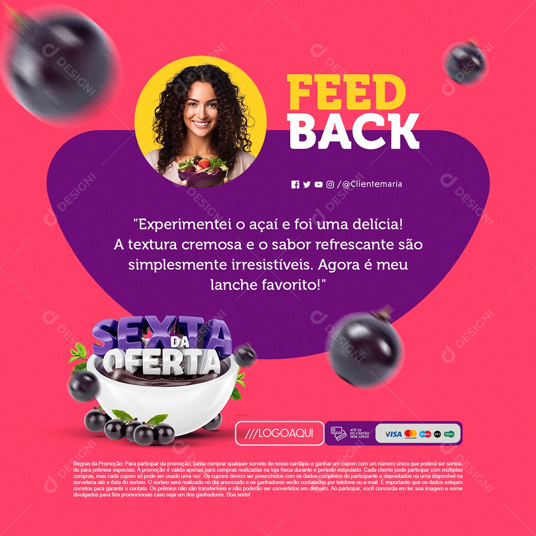 Sexta da Oferta Feedback Social Media PSD Editável