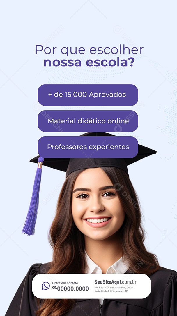 Story Faculdade Material Didático Online Professores Experientes Social Media PSD Editável