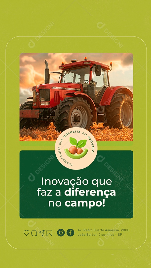 Story Inovação que Faz a Diferença no Campo Social Media PSD Editável