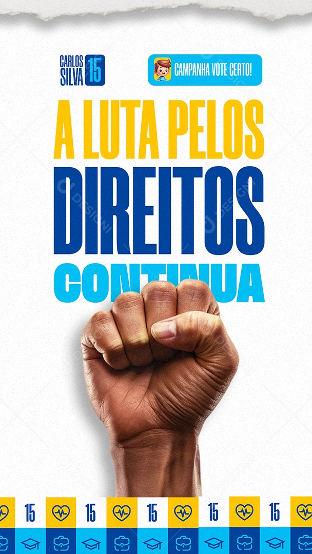 Story A Luta pelos Direitos Continua Social Media PSD Editável