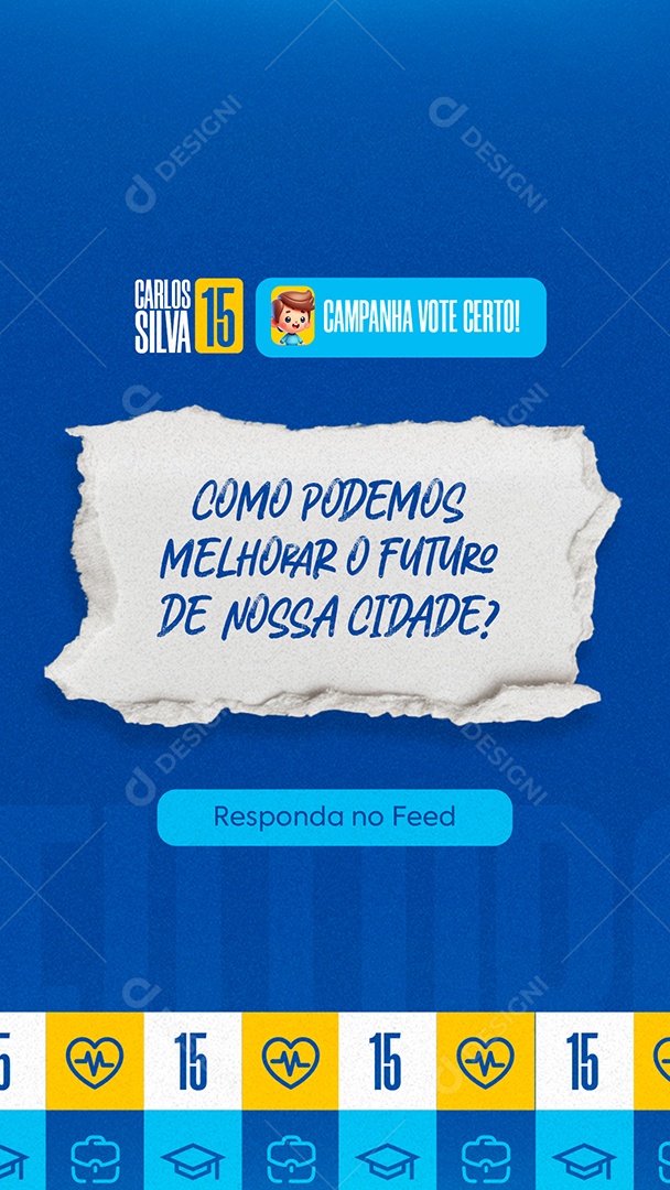 Story Como Podemos Melhorar o Futuro de  nossa Cidade Social Media PSD Editável