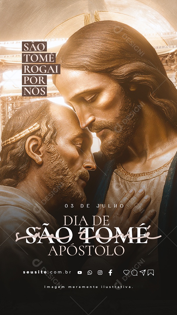 Story Dia de São Tomé Apóstolo 03 de Julho Rogai por nos Social Media PSD Editável