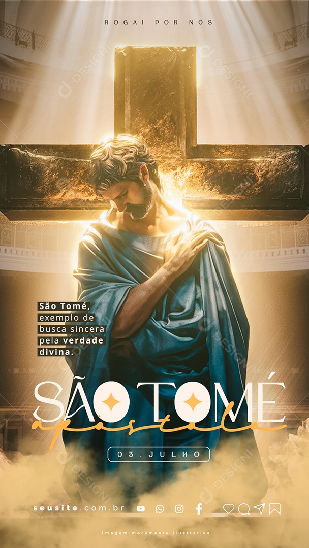 Story Dia de São Tomé Apóstolo 03 de Julho Social Media PSD Editável