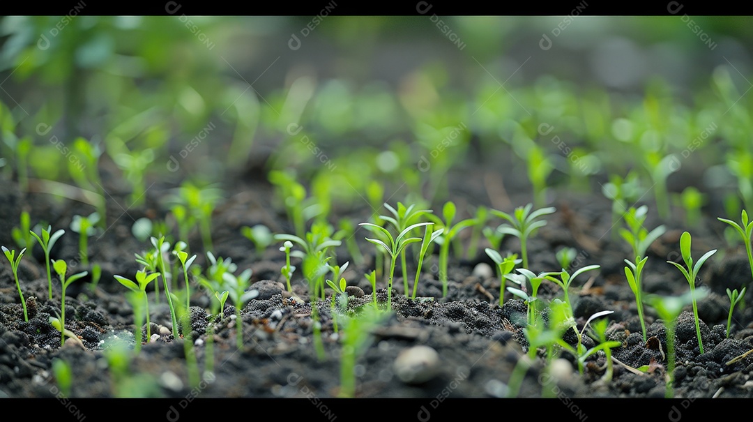 Brotos de plantas nascendo