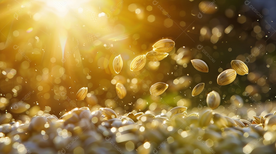 Cereais orgânicos naturais e sementes de grãos para ingredientes