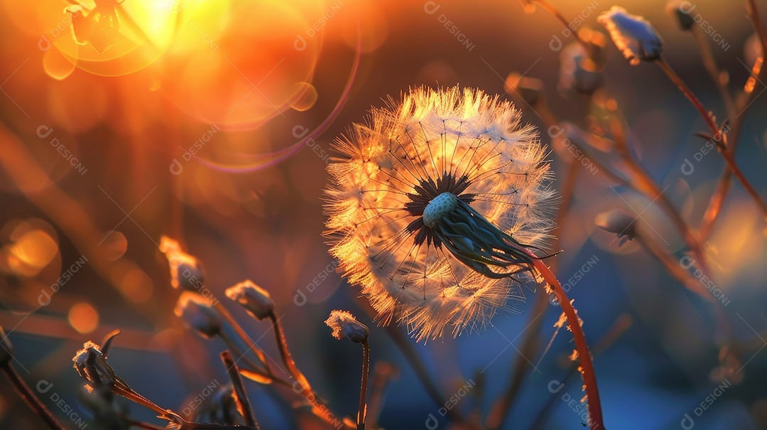 Flores dente de leão no campo