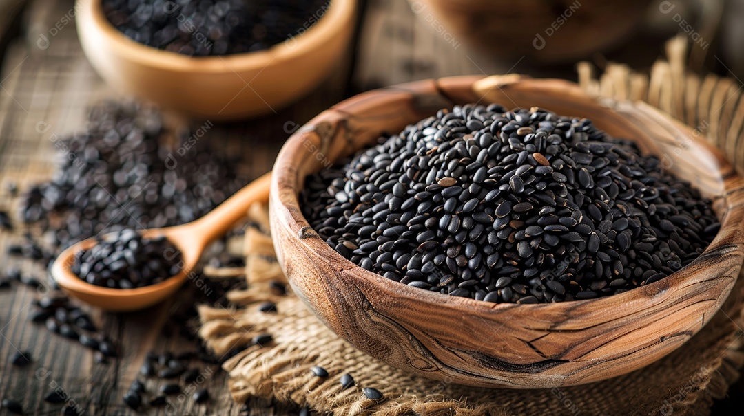 Tigela de grãos com feijão