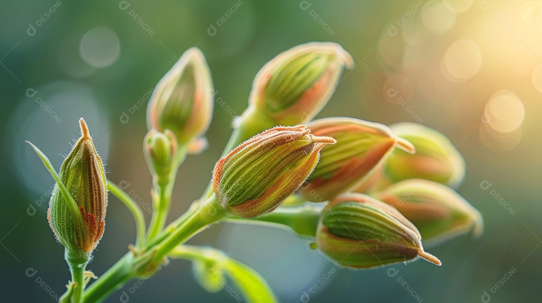 Um botão de flor fechado