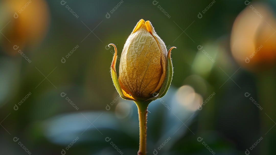 Um botão de flor fechado