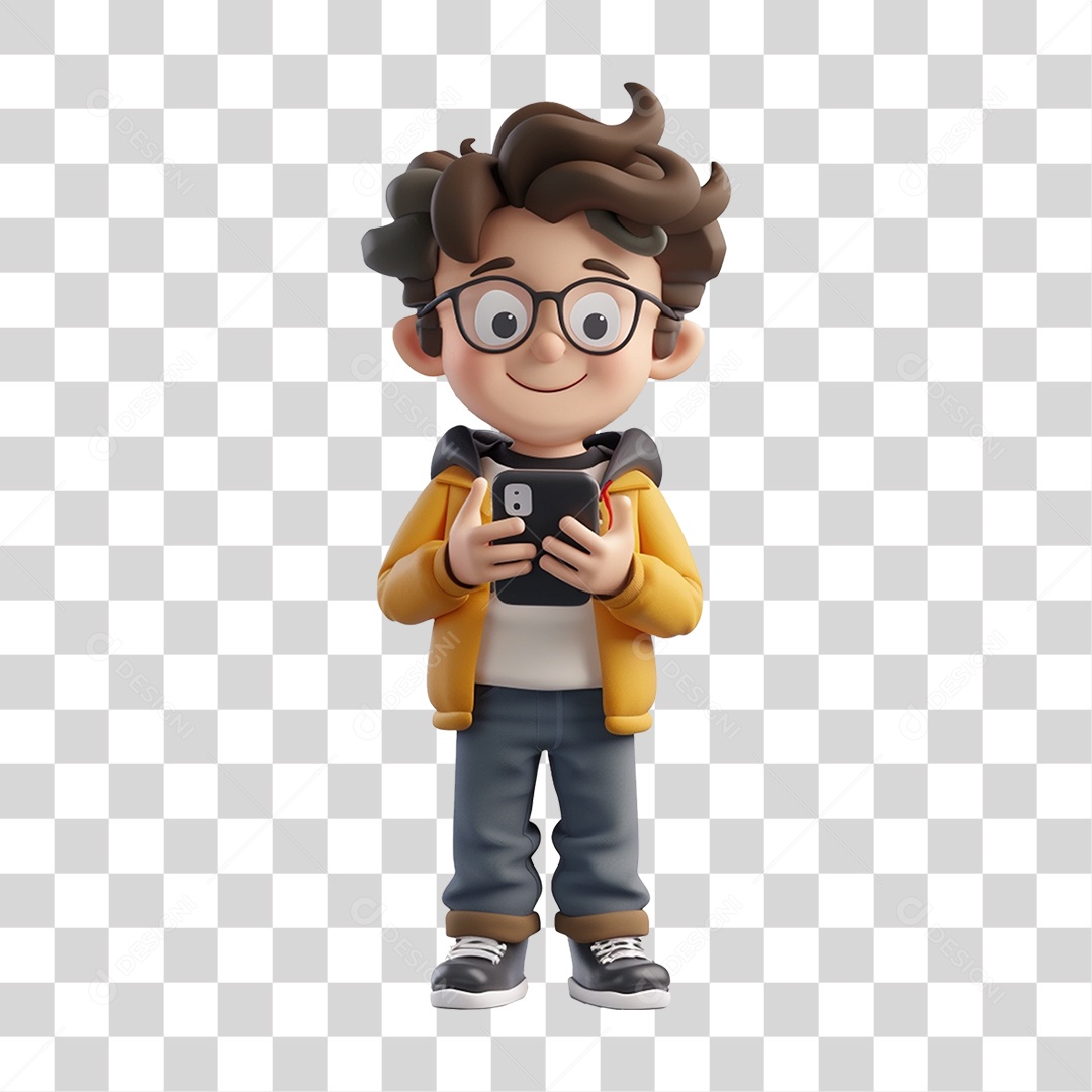Personagem Estudante PNG Transparente