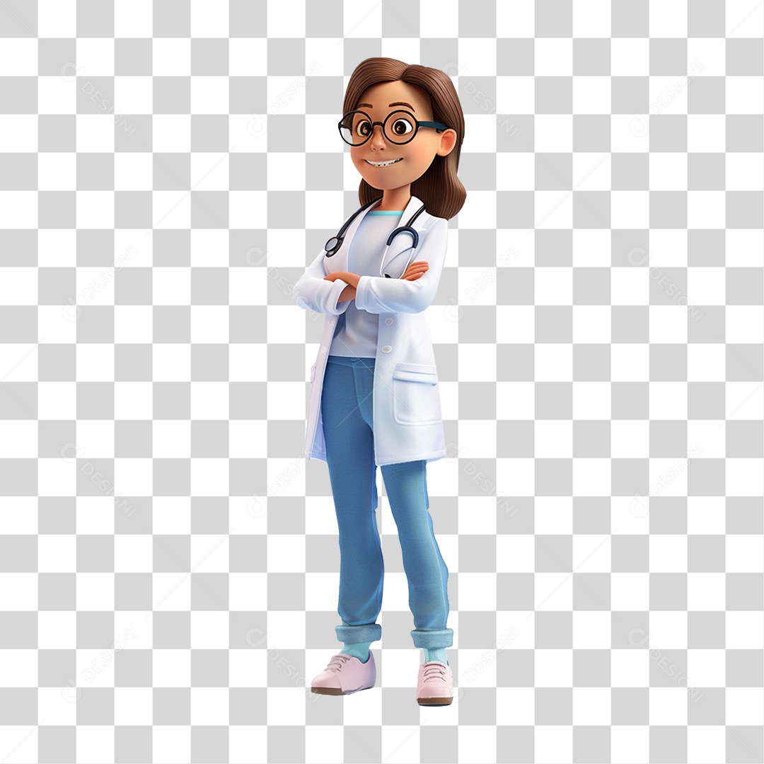 Personagem Mulher Médica Enfermeira PNG Transparente