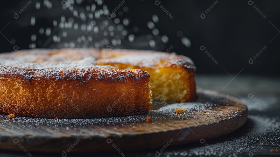 Bolo de milho caseiro com coco