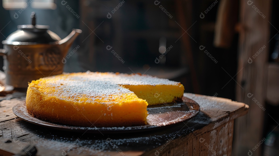 Bolo de milho tradicional delicioso