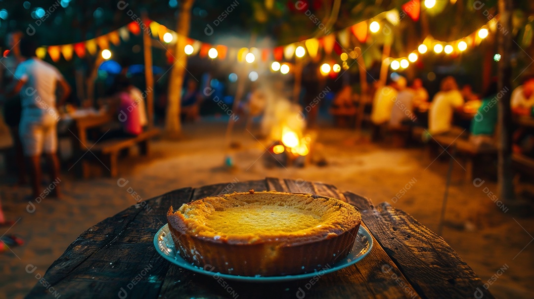 Tradicional bolo de milho para festa junina
