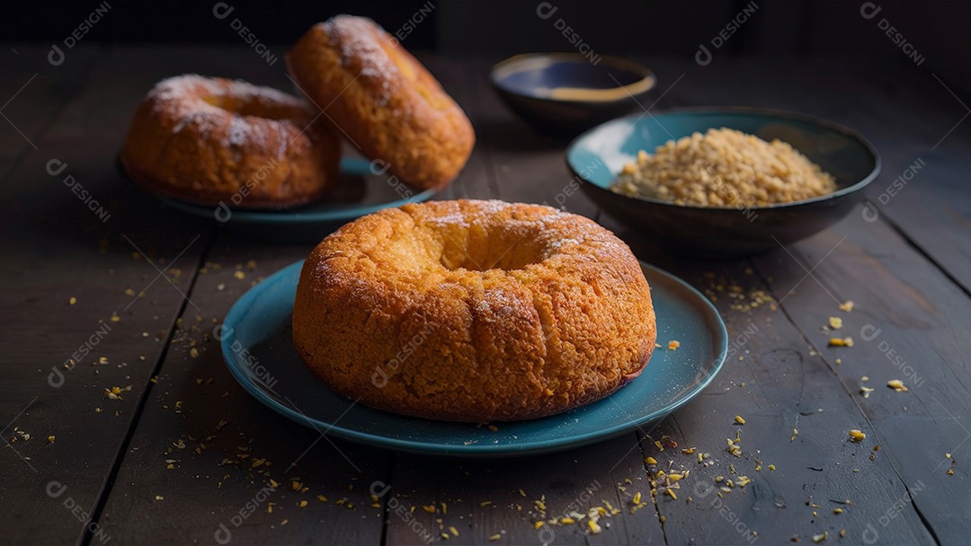 Bolo de milho tradicional sobre a mesa