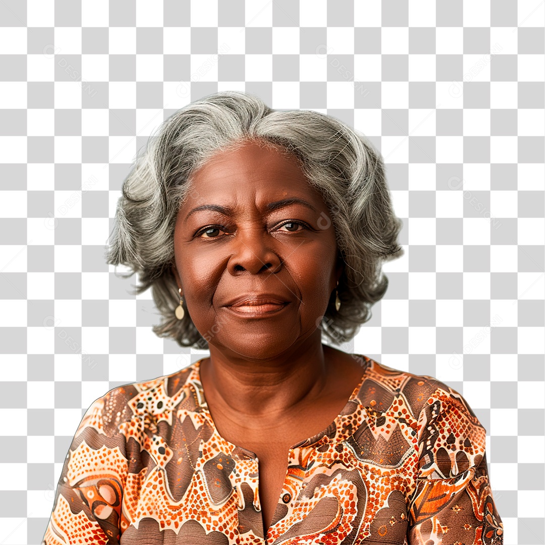 Mulher Negra Sorrindo PNG Transparente