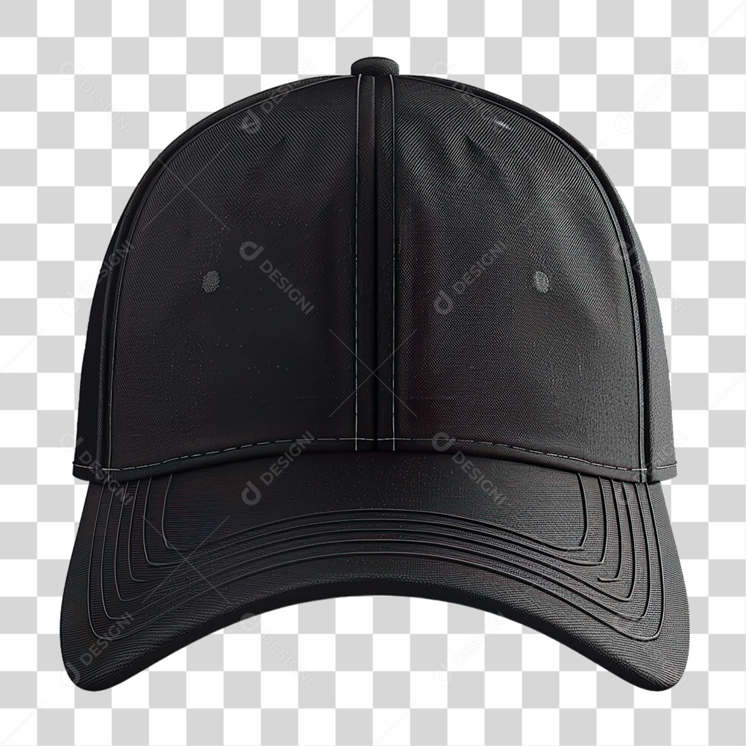 Boné Preto PNG Transparente