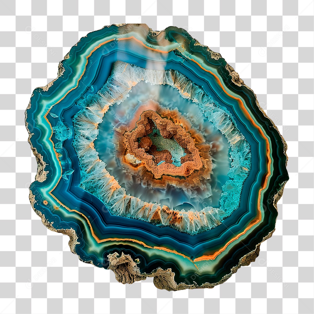 Ágata Azul PNG Transparente