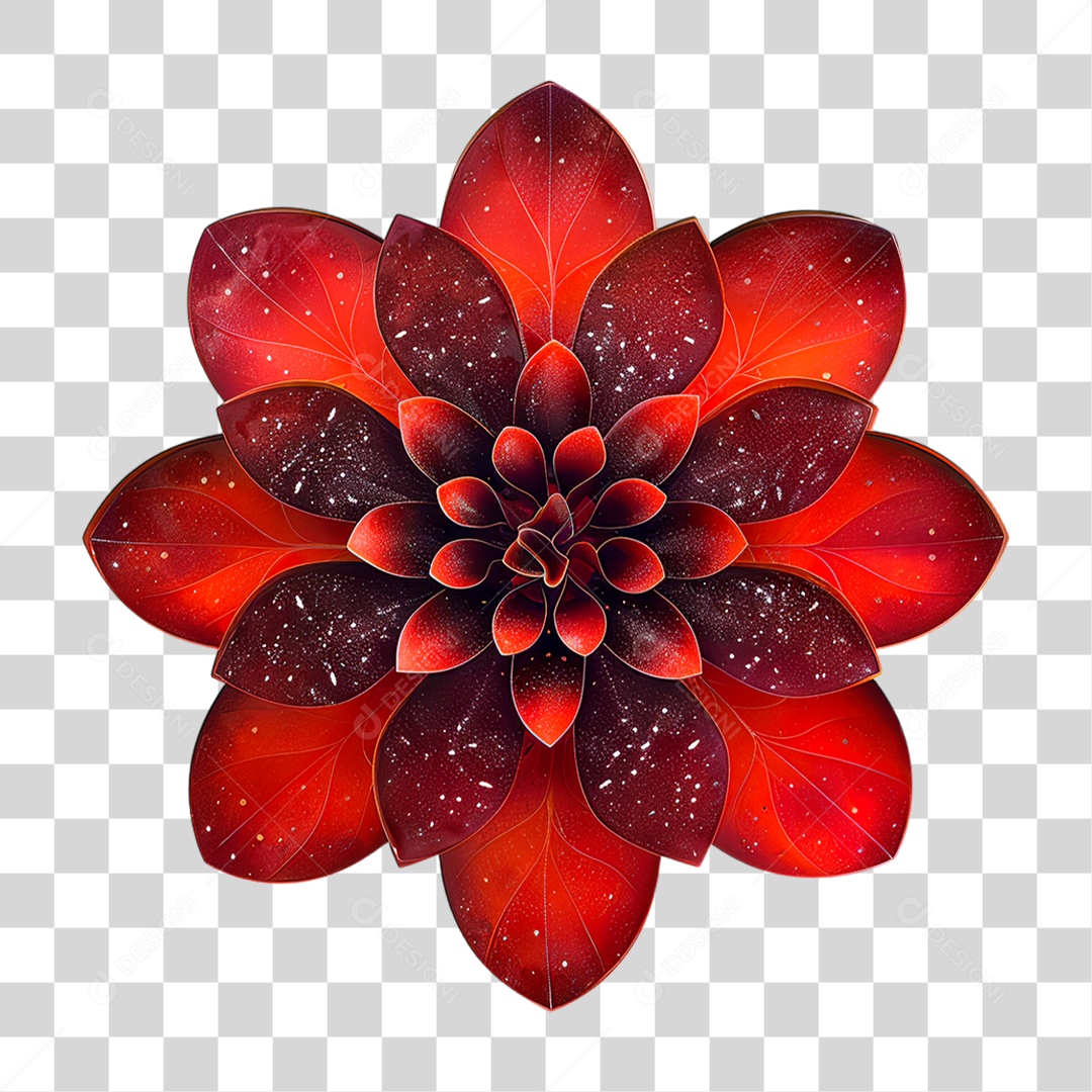 Flor Vermelha PNG Transparente