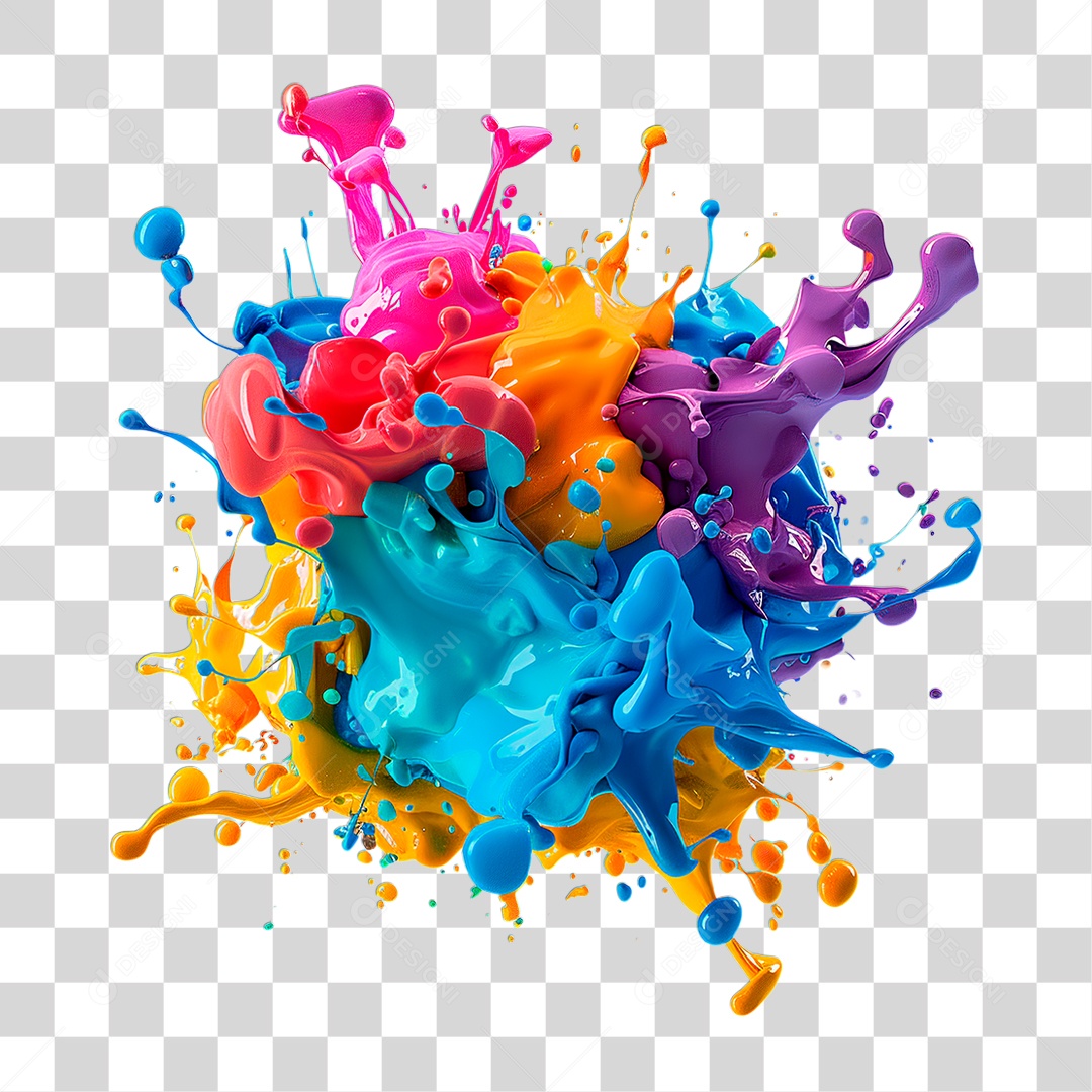 Explosão de Tinta PNG Transparente