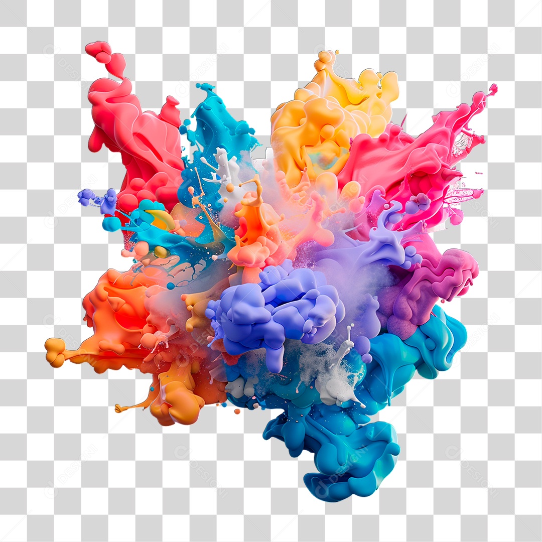 Explosão de Tinta PNG Transparente