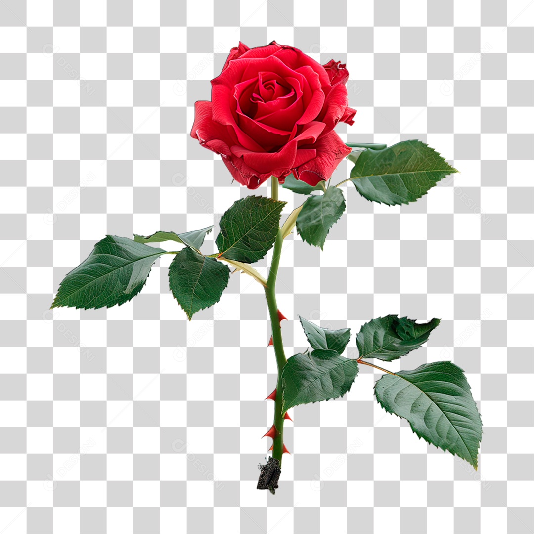 Rosa Vermelha PNG Transparente