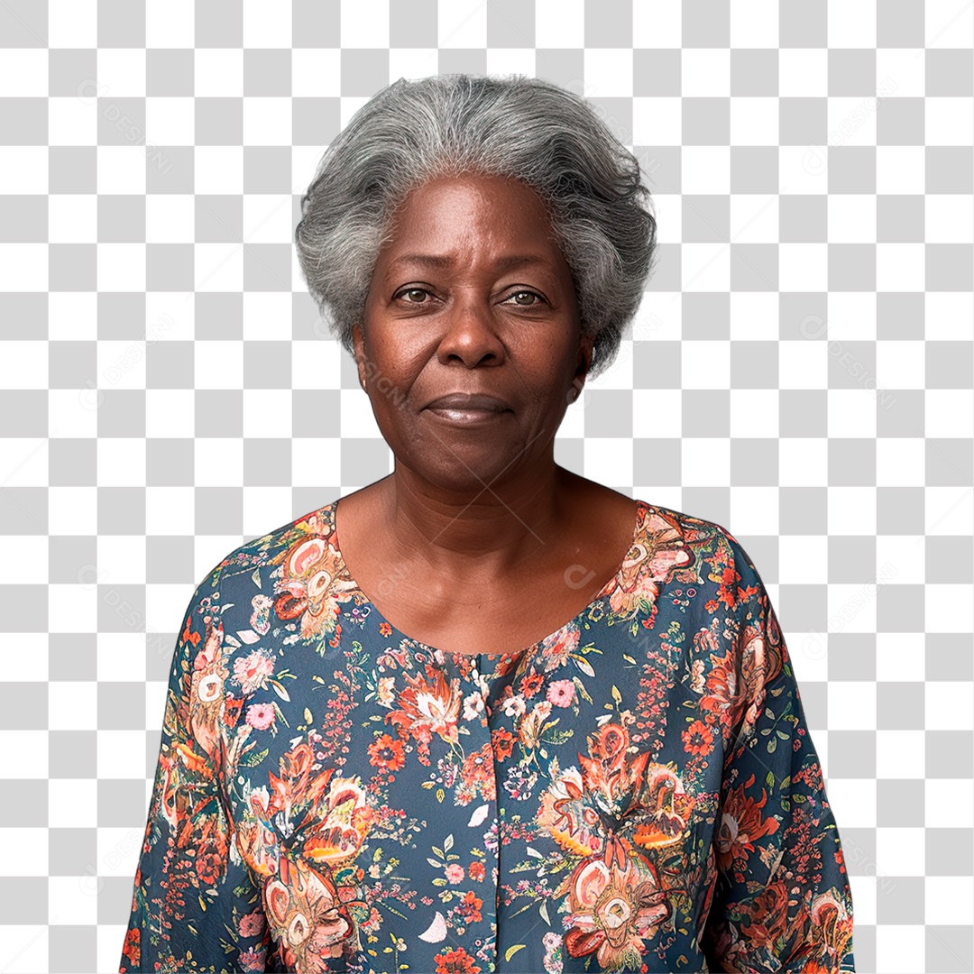 Mulher Negra Sorrindo PNG Transparente