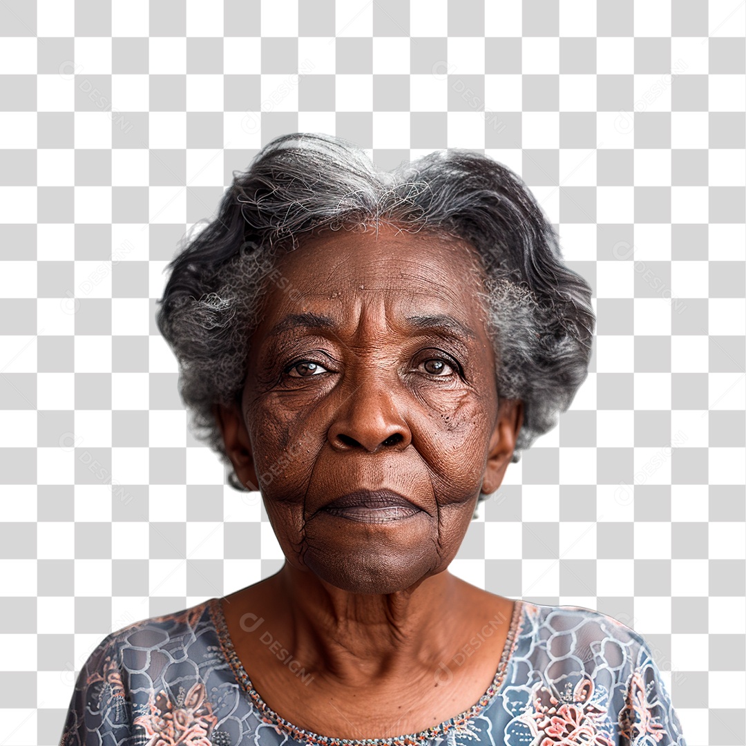 Mulher Negra Sorrindo PNG Transparente