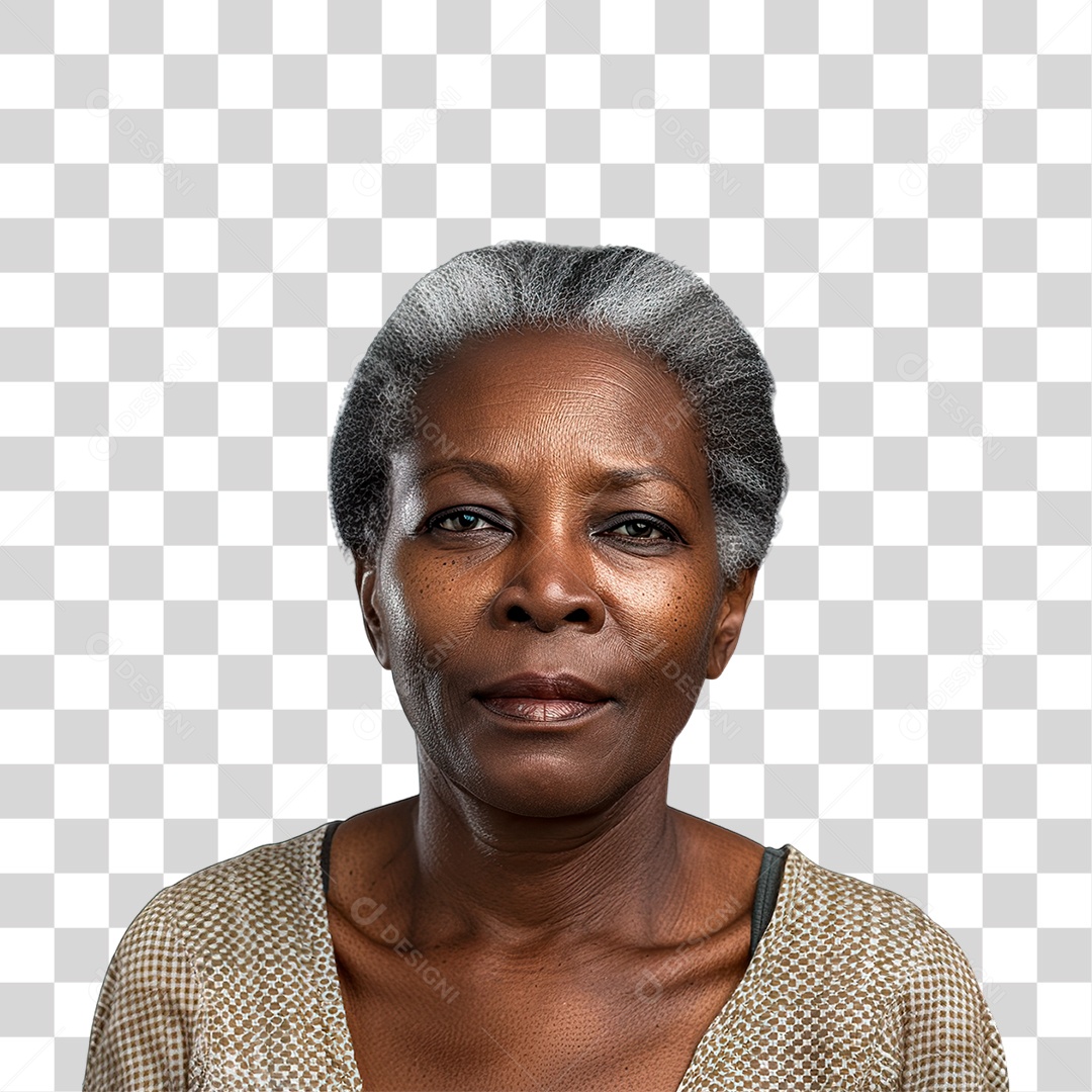 Mulher Negra Sorrindo PNG Transparente